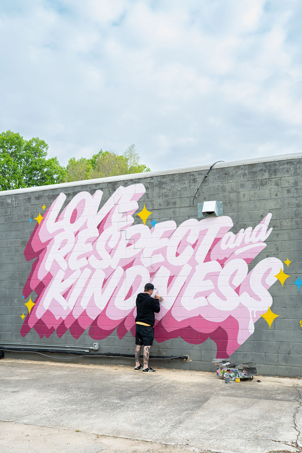 Love respect and kindness mural